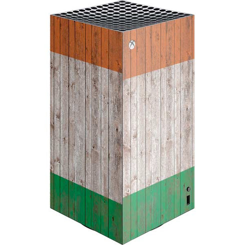 Ireland Flag Dark Wood Xbox Series X Skins